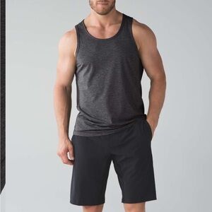 Lululemon T.H.E Reflective Heathered Gray Black Tank
